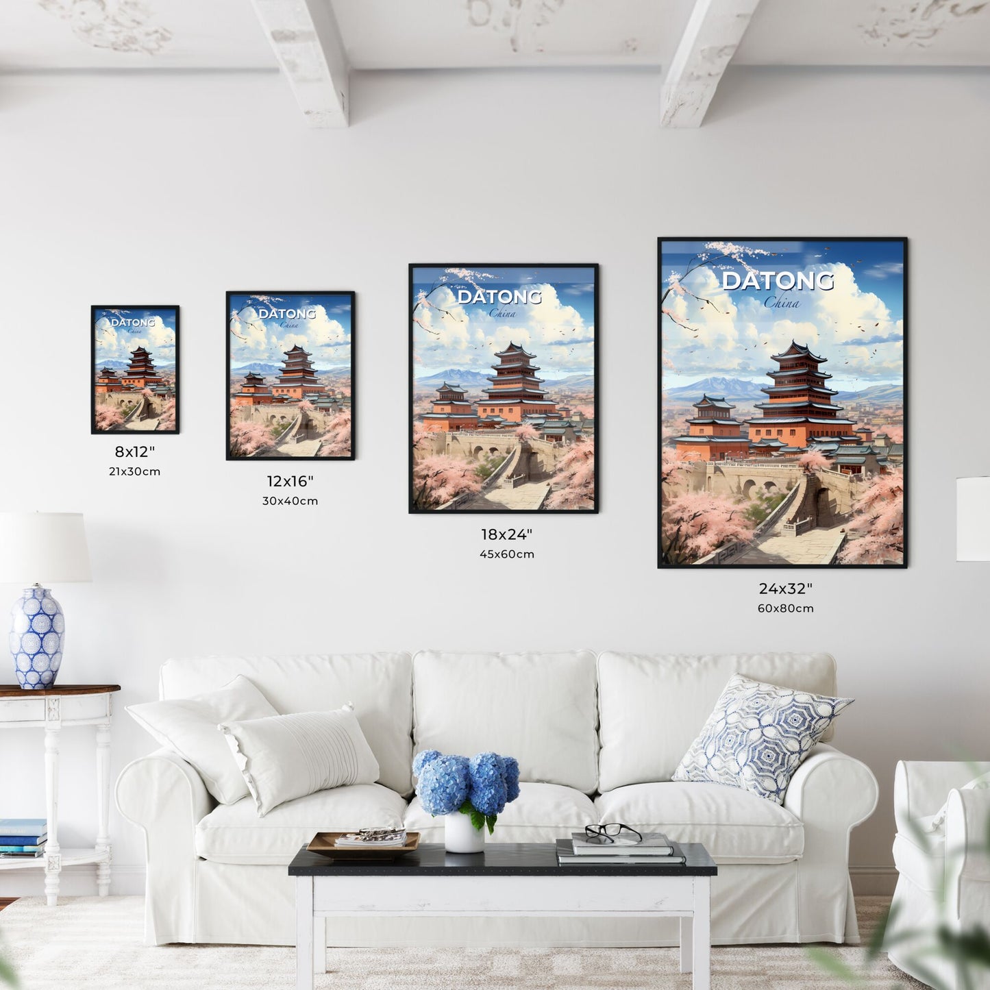 Datong Cityscape Chinese Skyline Building Architecture Artwork Landscape Art Painting Default Title