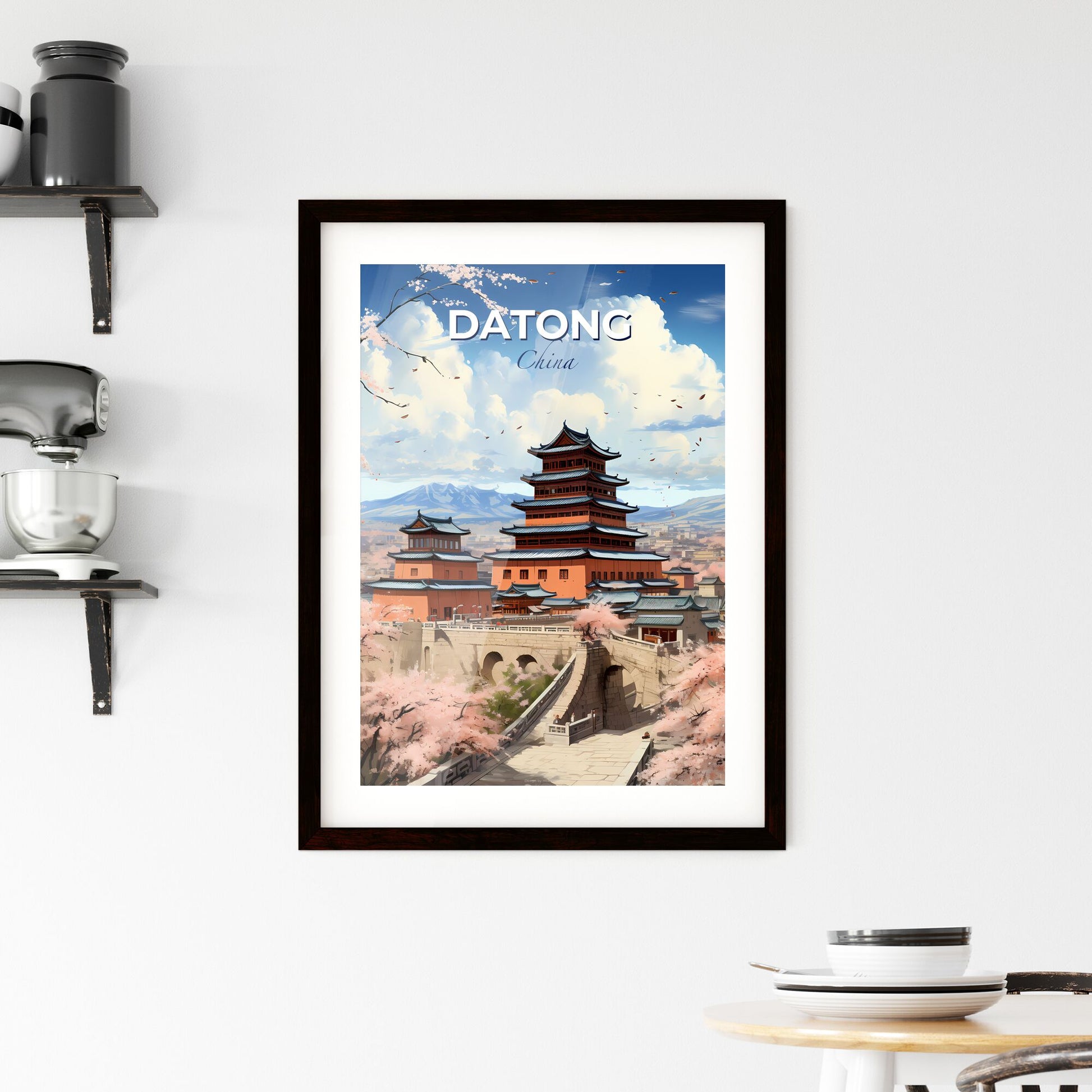 Datong Cityscape Chinese Skyline Building Architecture Artwork Landscape Art Painting Default Title