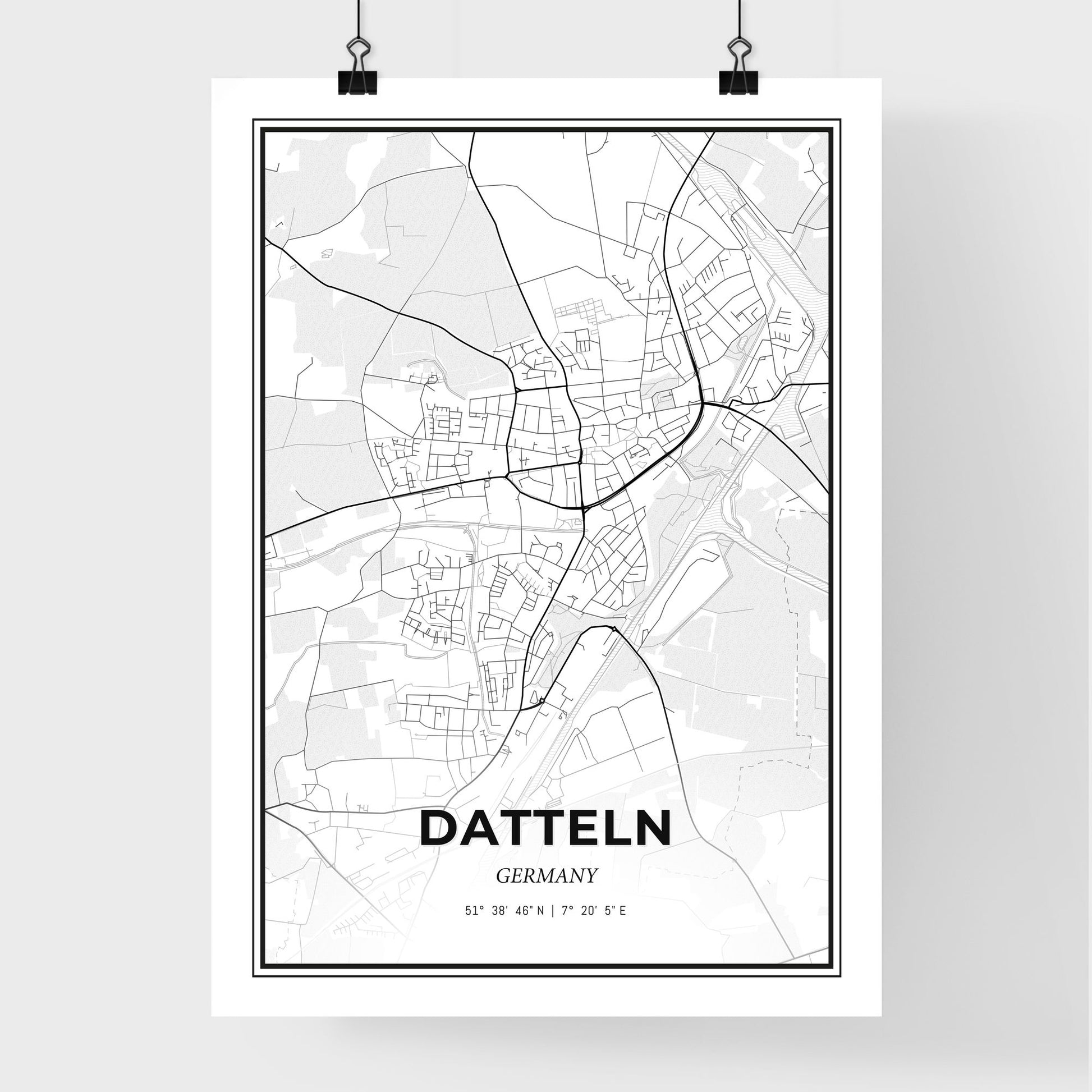 Datteln Germany - Premium City Map Poster