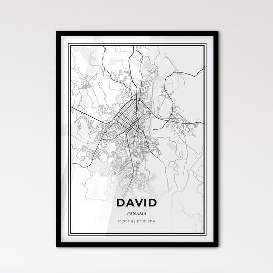 David Panama - Scandinavian Style City Map for Modern Home Decor