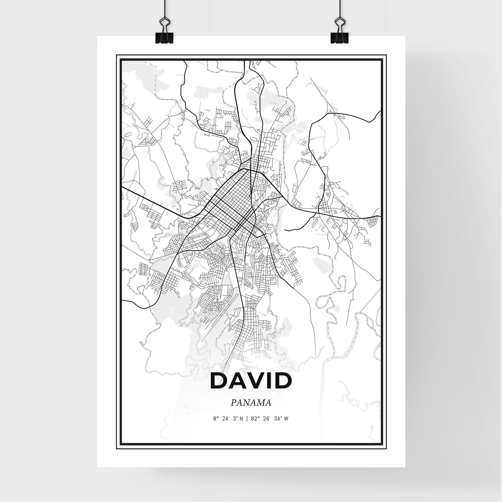 David Panama - Premium City Map Poster