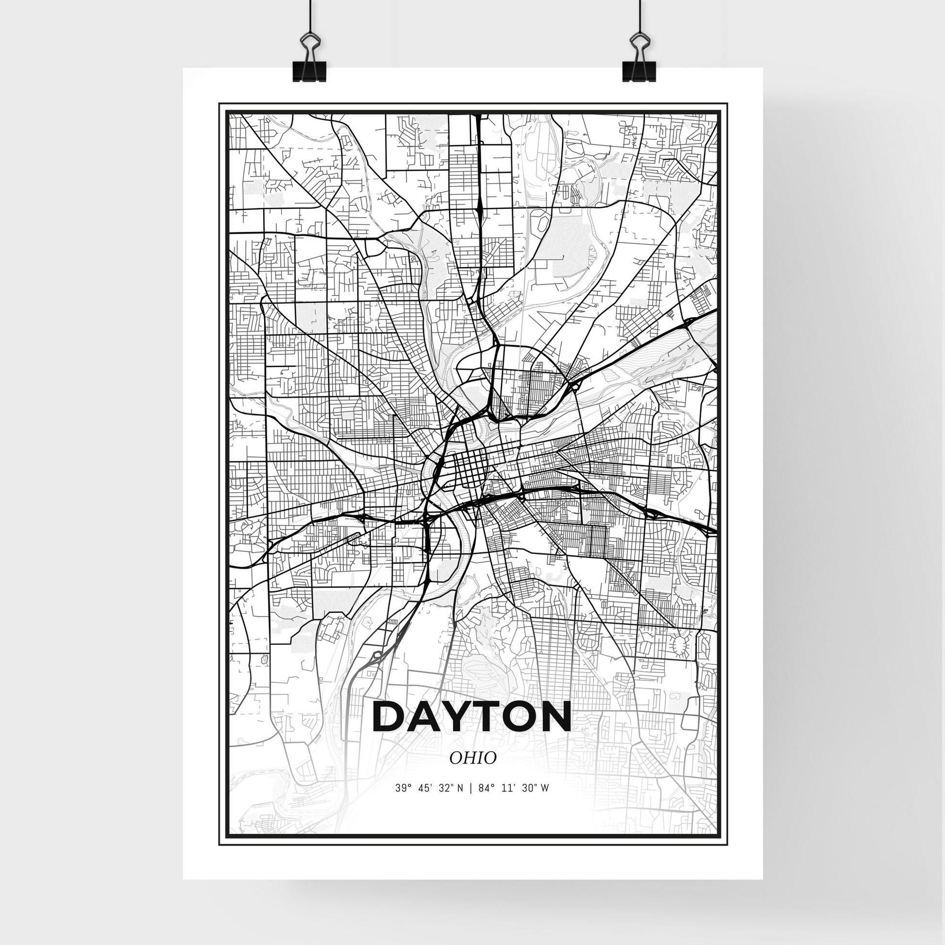 Dayton Ohio - Premium City Map Poster