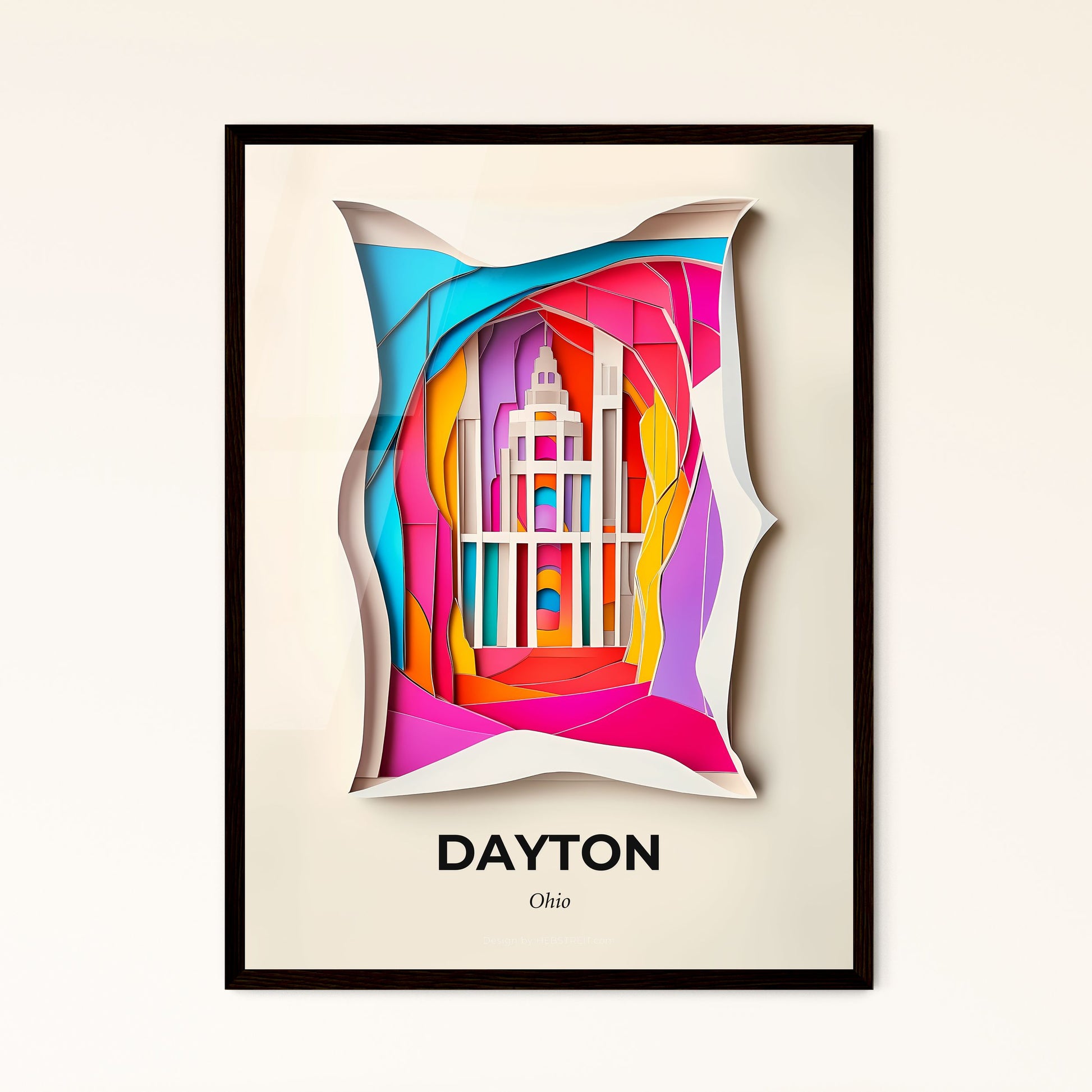 Vivid Dayton, Ohio - a paper cut of a building with a window