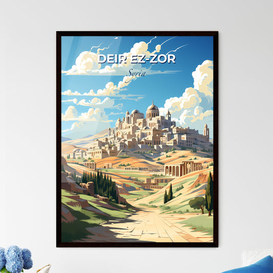 Deir ez-Zor City Skyline Painting Oil Canvas Art Urban Landscape Travel Default Title