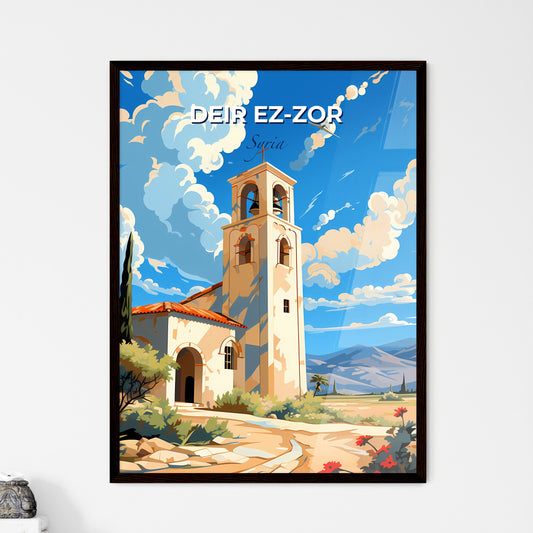 Vibrant Painting of Artistic Deir ez-Zor Syria Skyline with Bell Tower Default Title