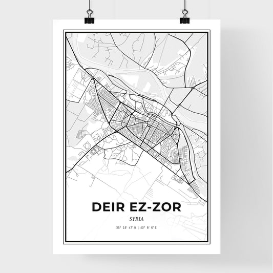 Deir ez-Zor Syria - Premium City Map Poster