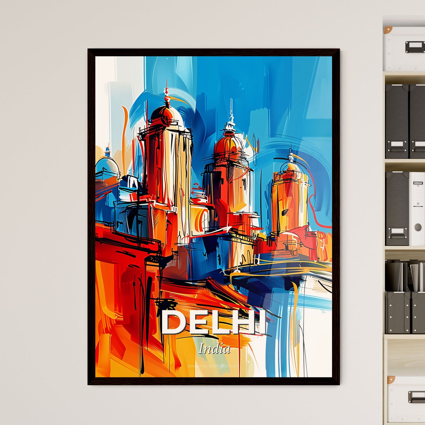 Vibrant Delhi, India - A Painting Of A Building