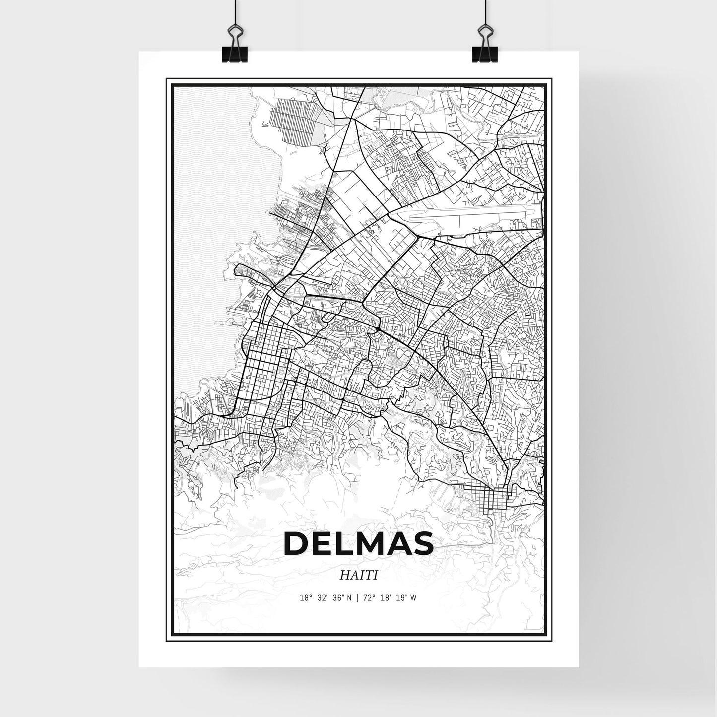 Delmas Haiti - Premium City Map Poster