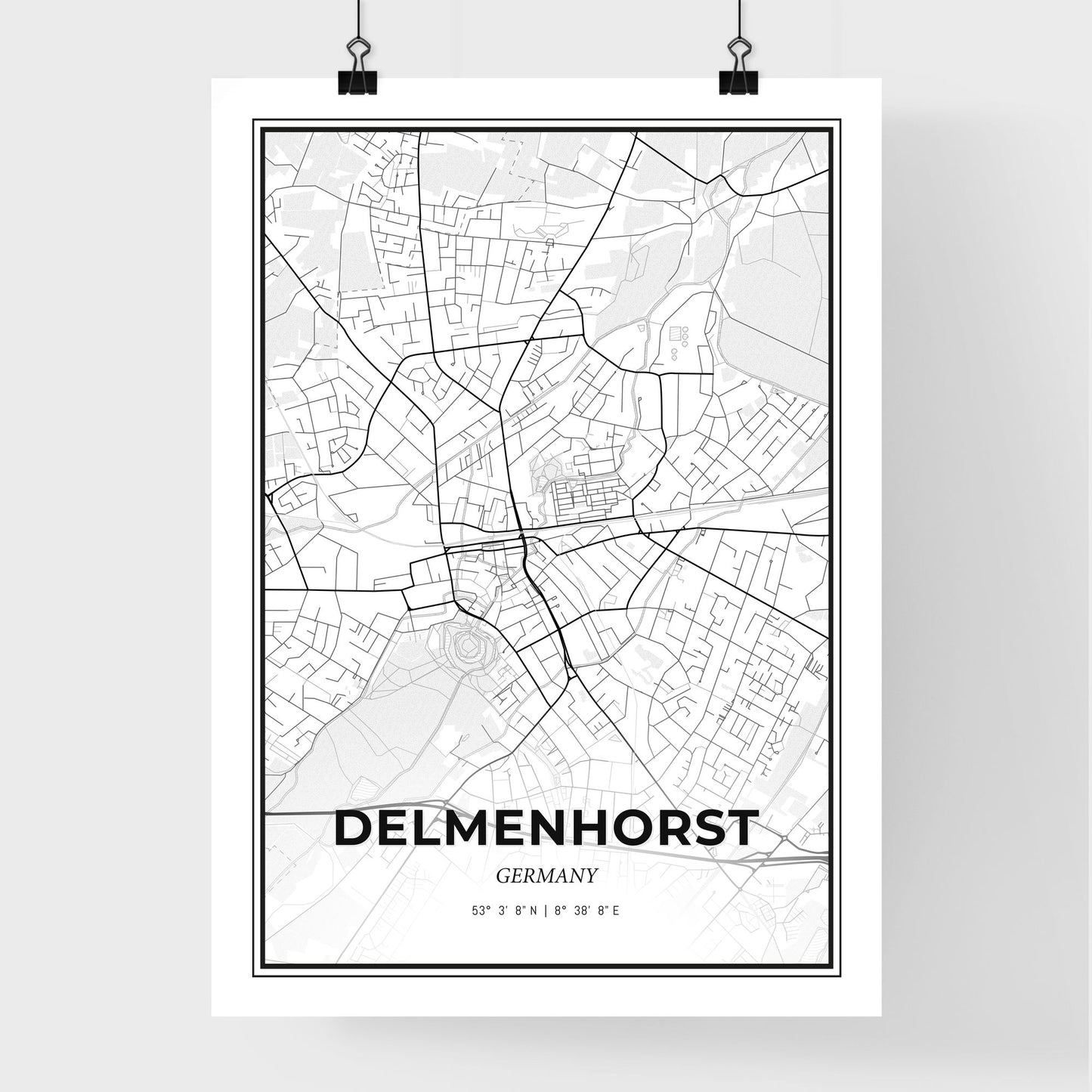 Delmenhorst Germany - Premium City Map Poster