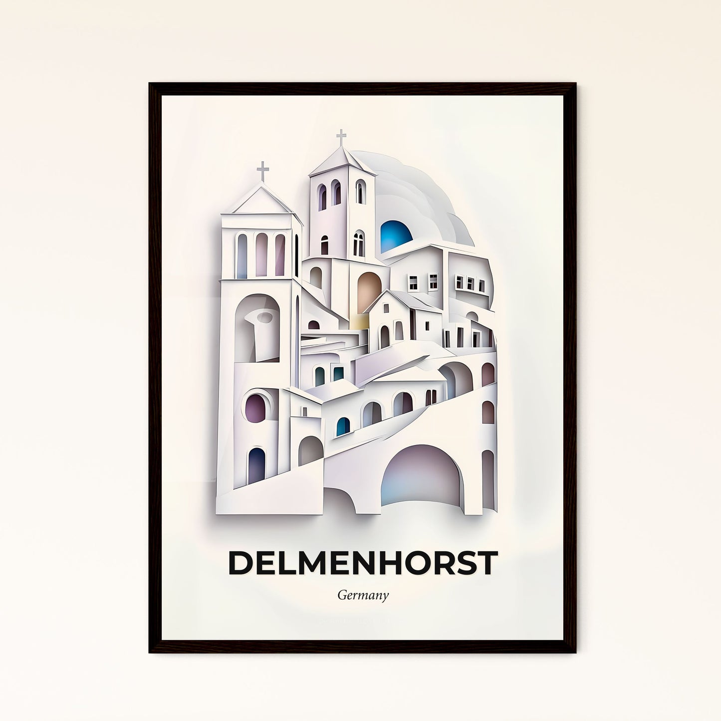 Vivid Delmenhorst, Germany - a paper cut of a church with a dome