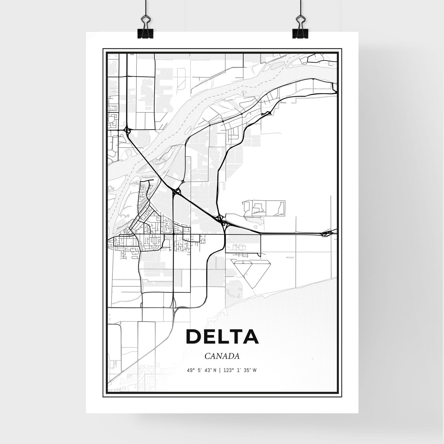 Delta Canada - Premium City Map Poster