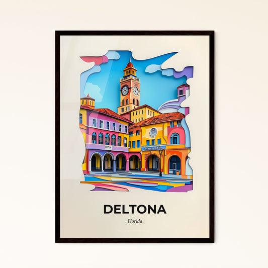 Vivid Deltona, Florida - a clock tower in a city