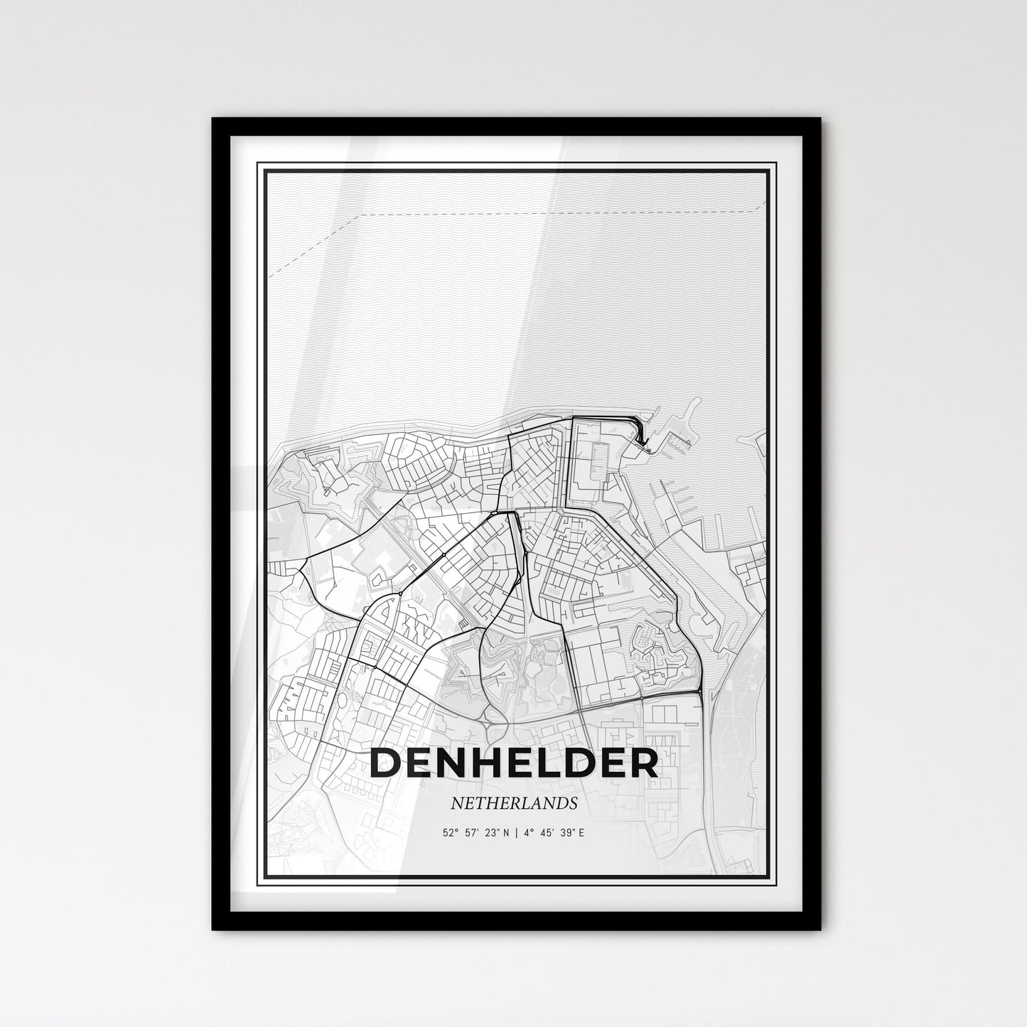  Den Helder Netherlands - Scandinavian Style City Map for Modern Home Decor