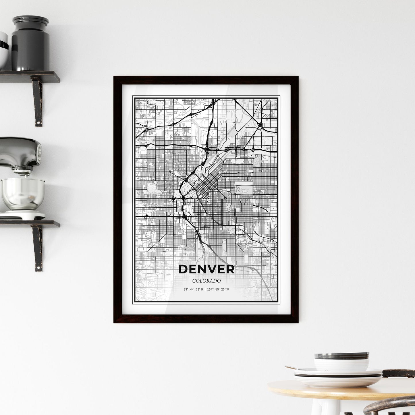 Denver Colorado - Minimal City Map