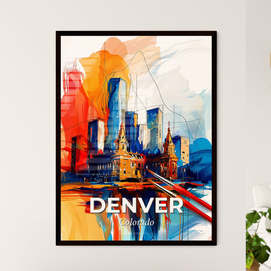 Vibrant Denver, Colorado - A Painting Of A City