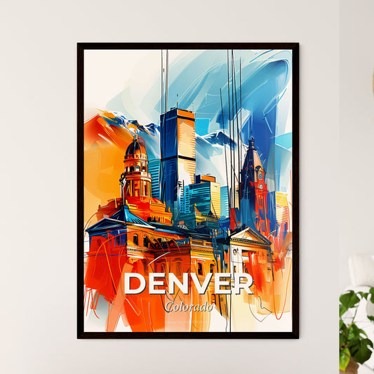 Vibrant Denver, Colorado - A Colorful Cityscape With Tall Buildings