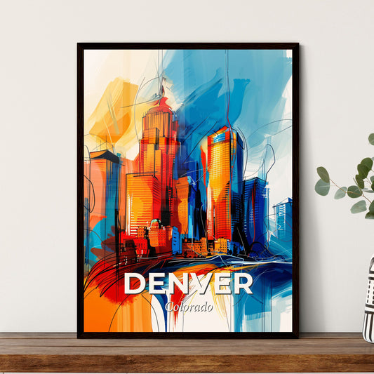 Vibrant Denver, Colorado - A Painting Of A City