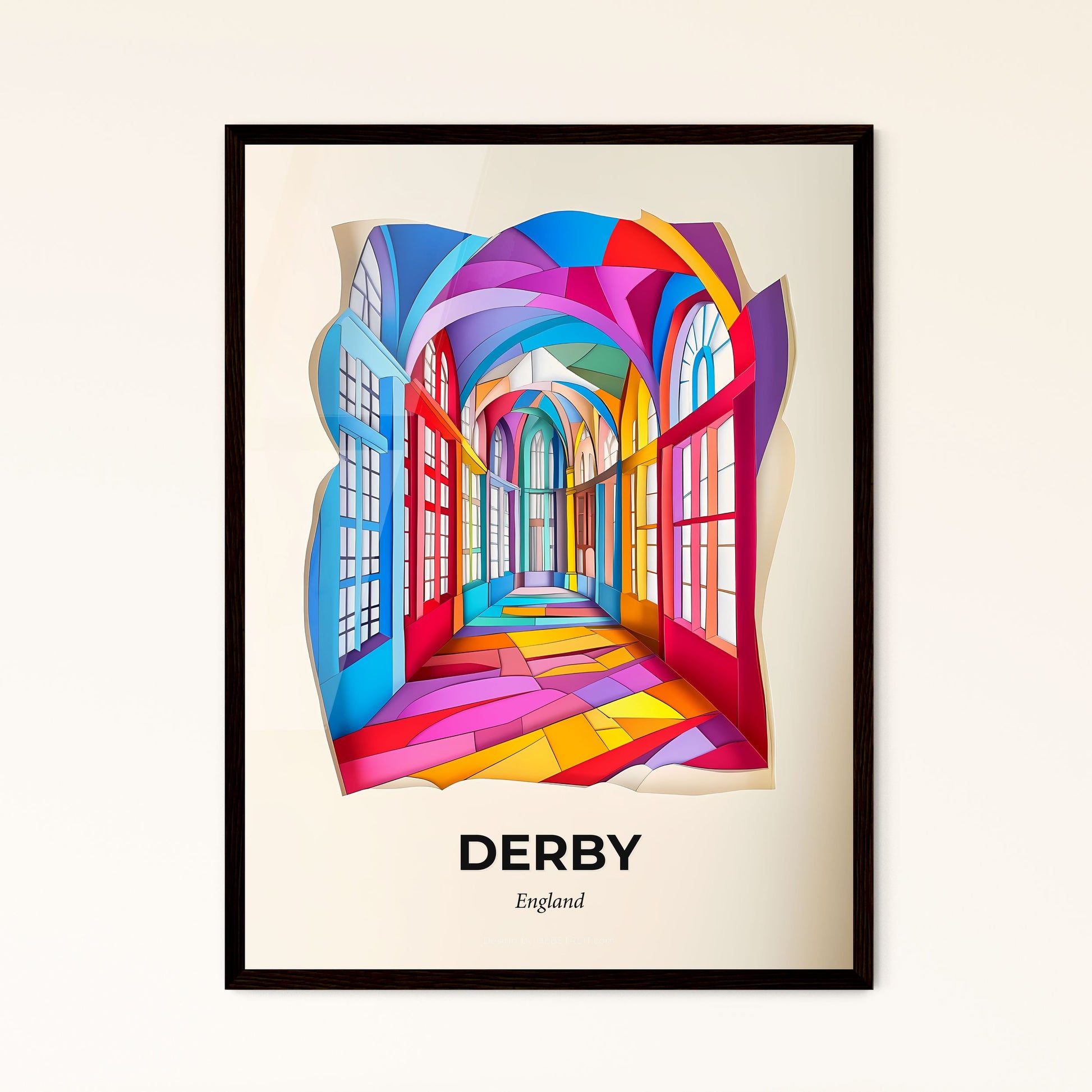 Vivid Derby, England - a colorful room with a large window and a colorful floor