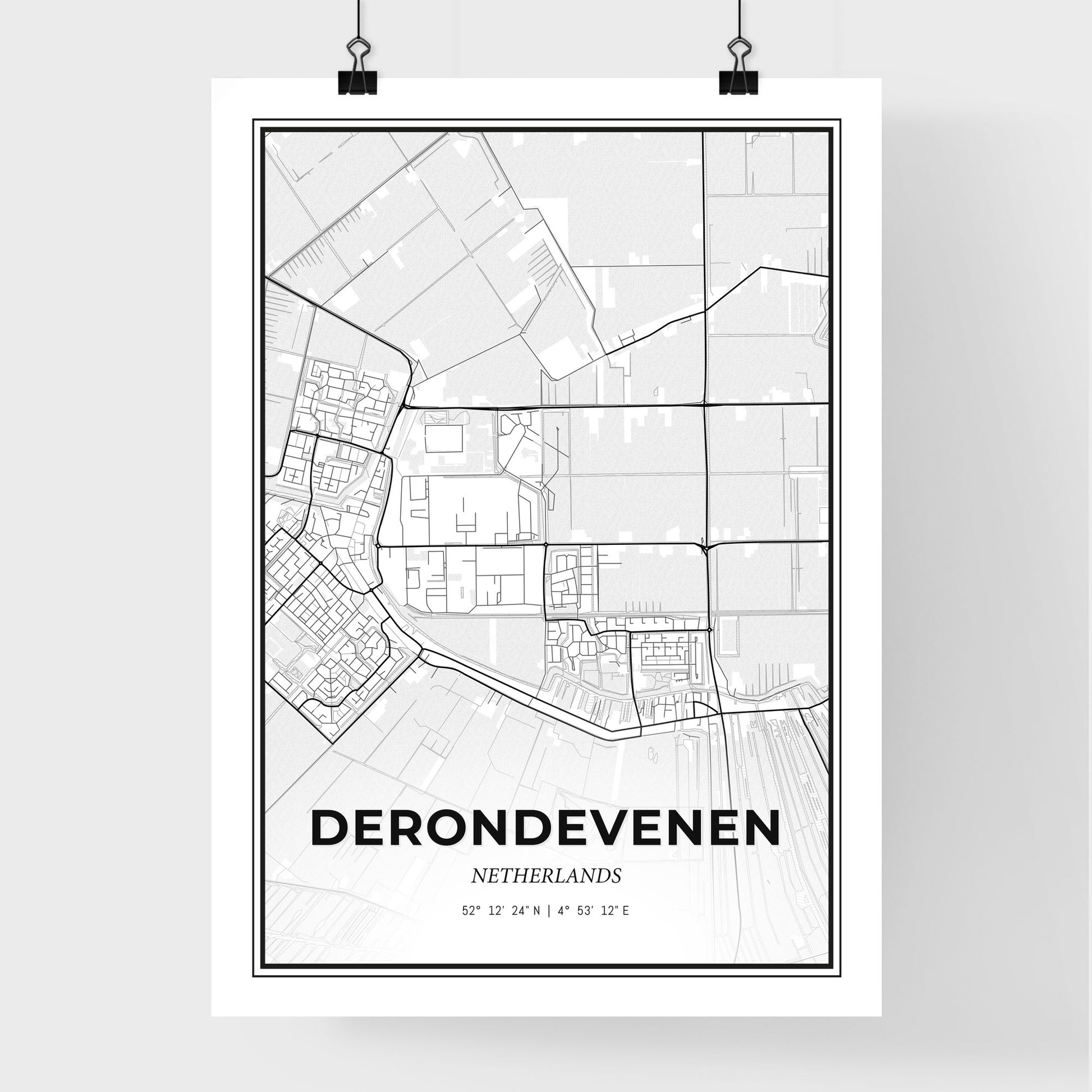  De Ronde Venen Netherlands - Premium City Map Poster