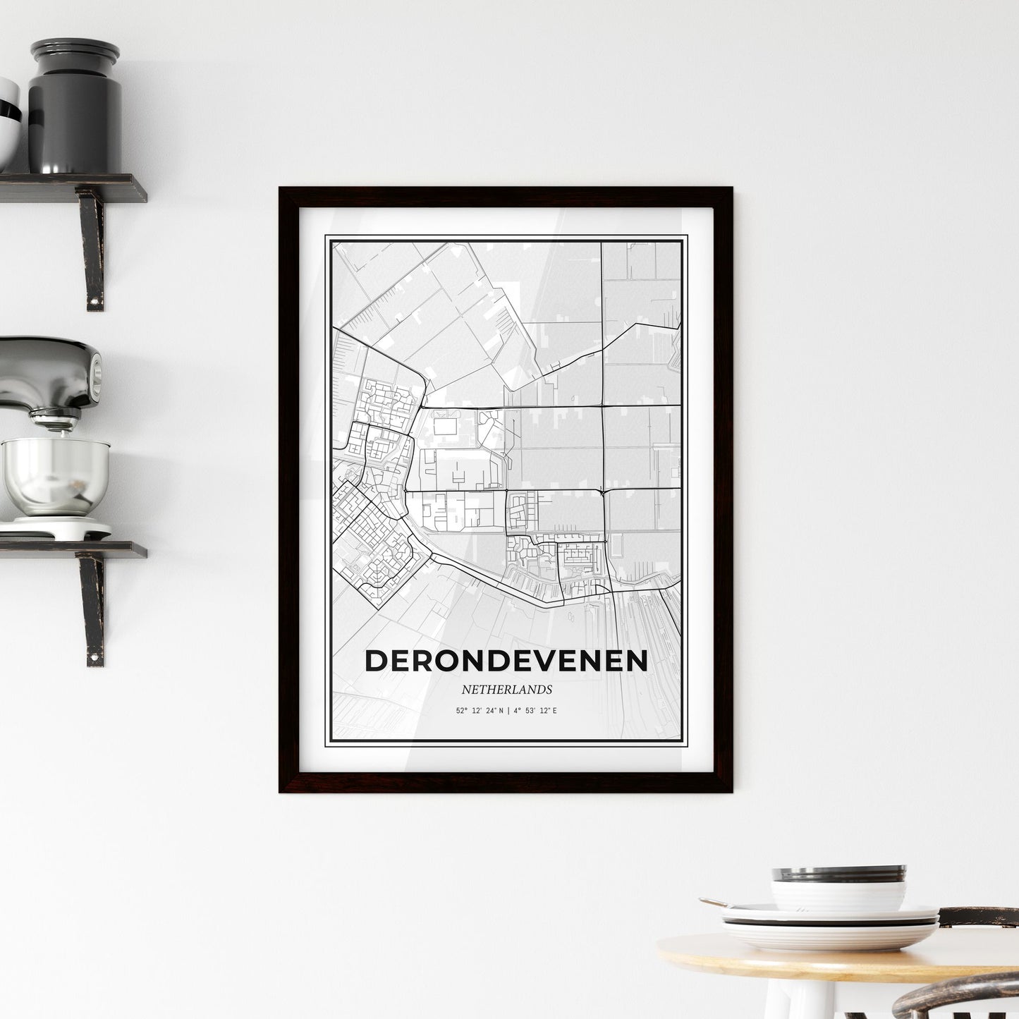  De Ronde Venen Netherlands - Minimal City Map