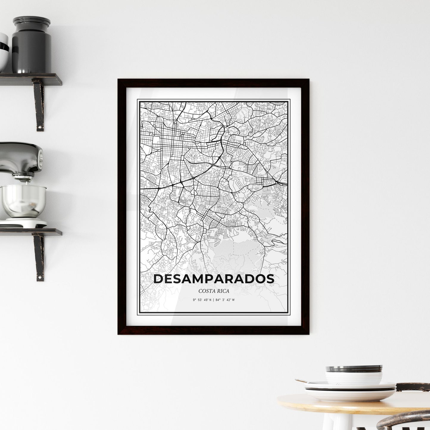 Desamparados Costa Rica - Minimal City Map