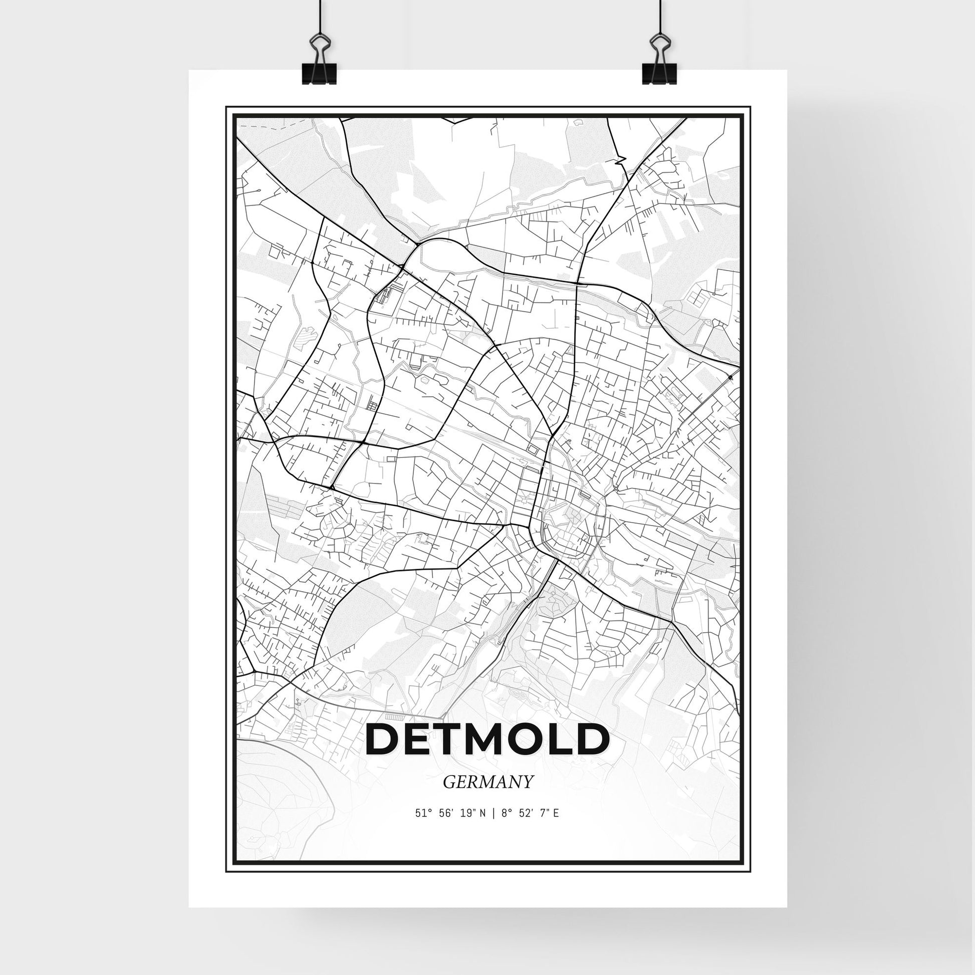 Detmold Germany - Premium City Map Poster