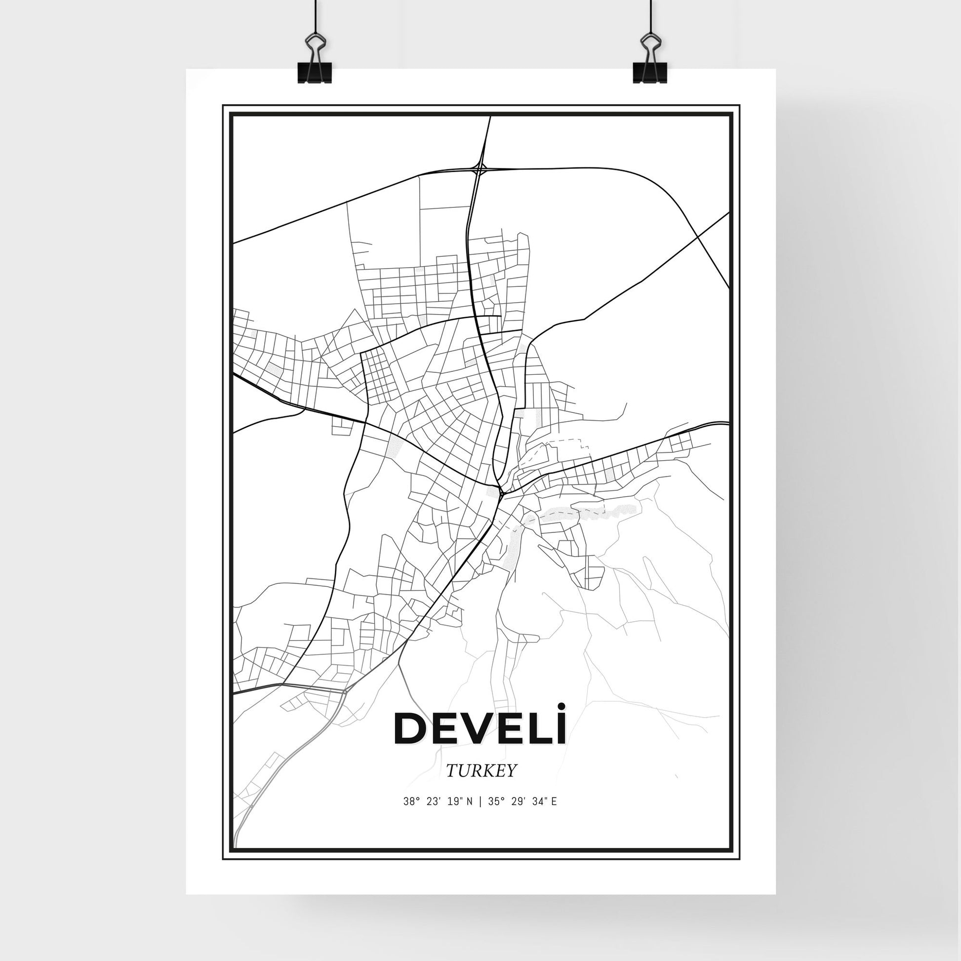 Develi Turkey - Premium City Map Poster