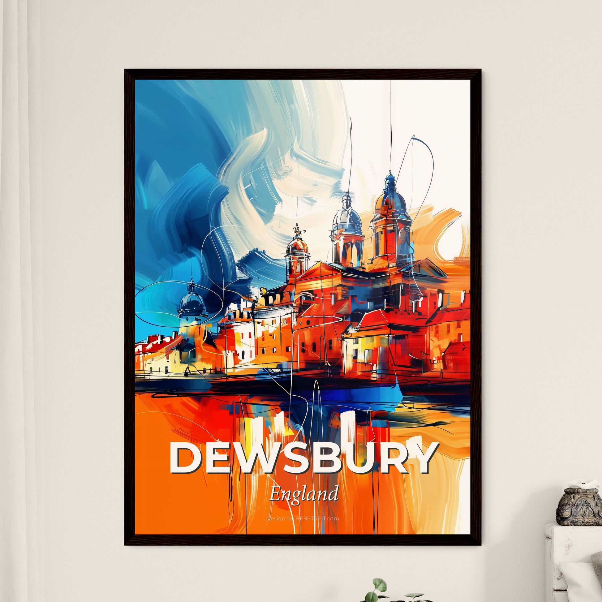 Vibrant Dewsbury, England - A Painting Of A City