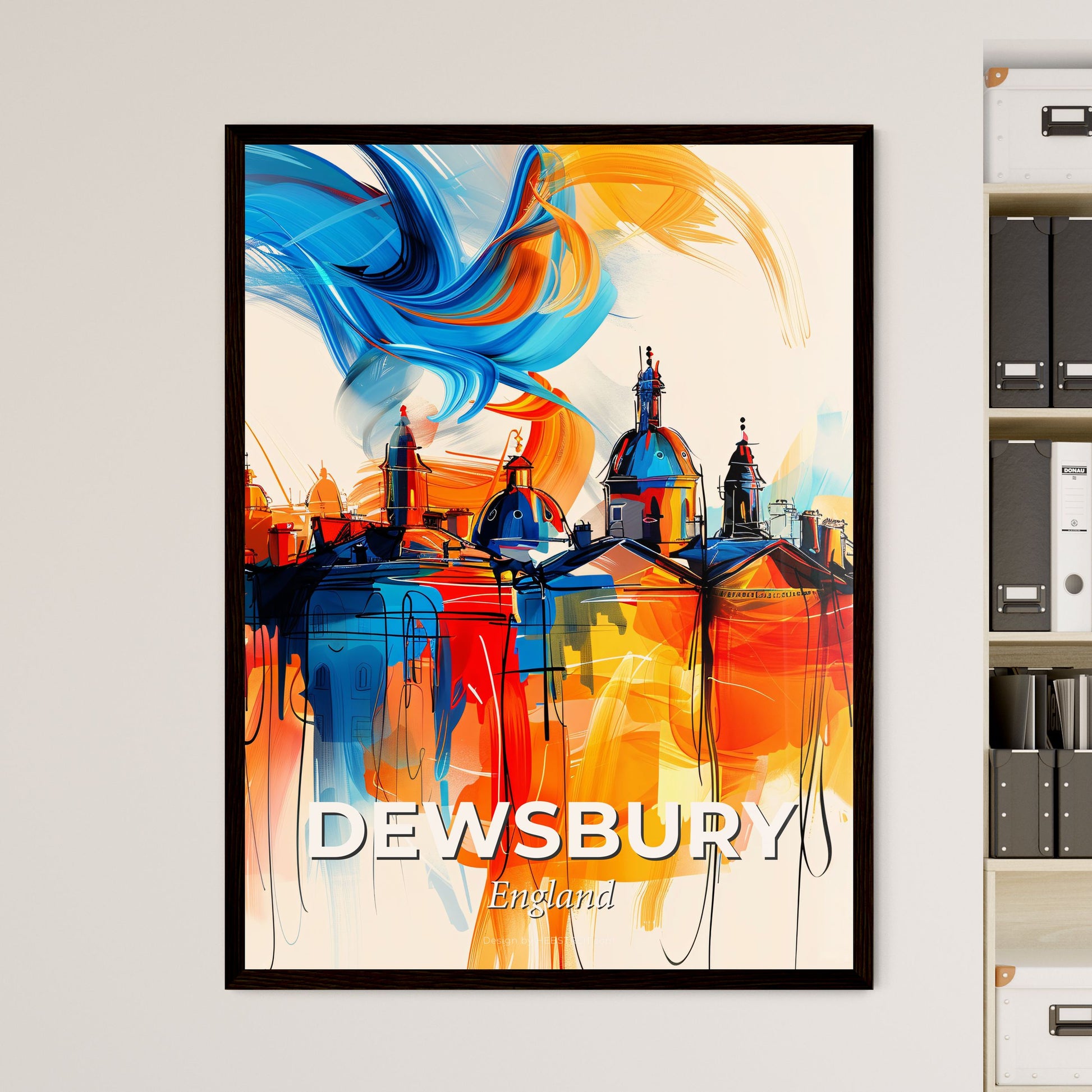 Vibrant Dewsbury, England - A Painting Of A City