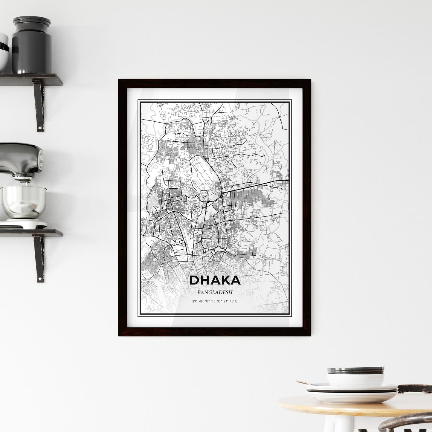 Dhaka Bangladesh - Minimal City Map