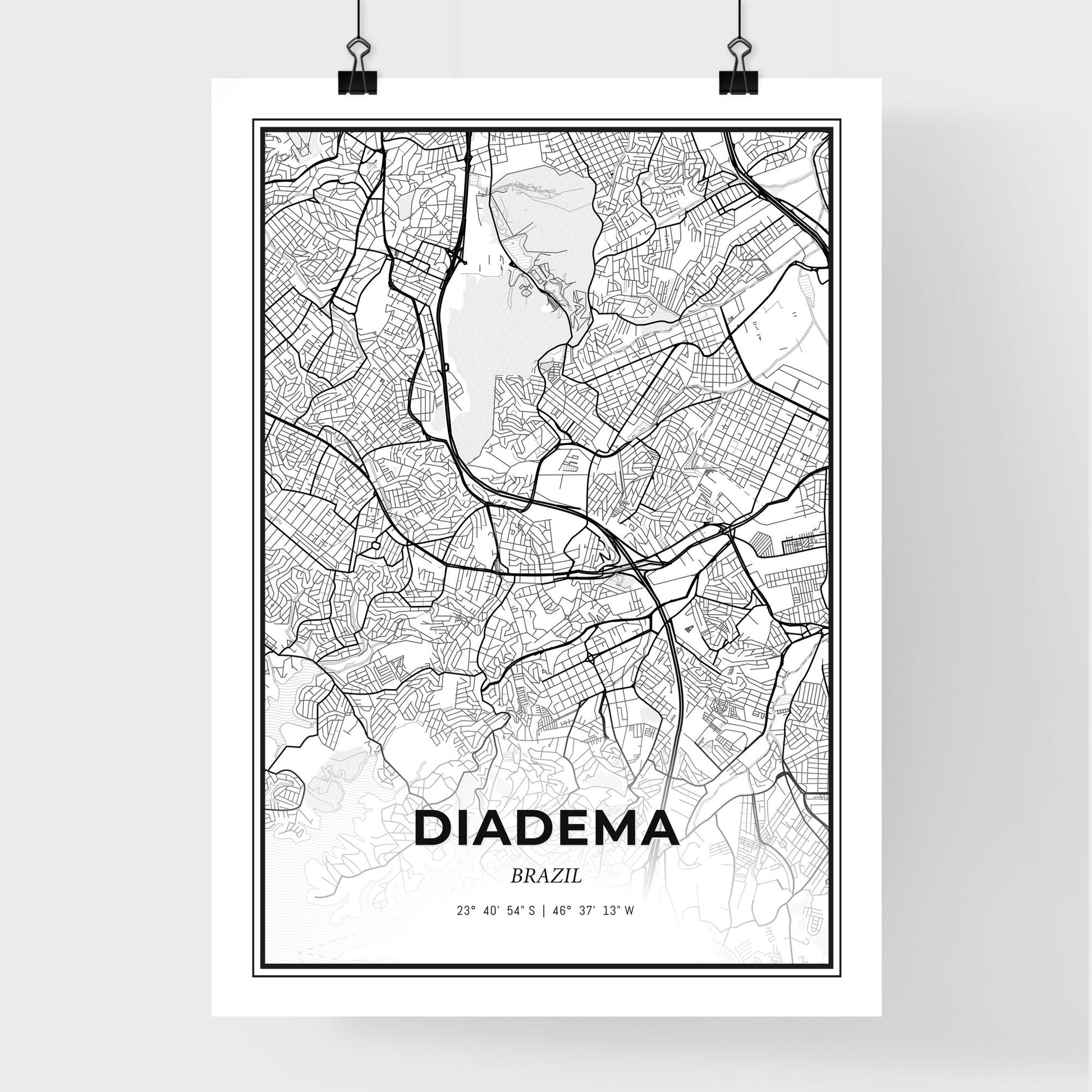 Diadema Brazil - Premium City Map Poster