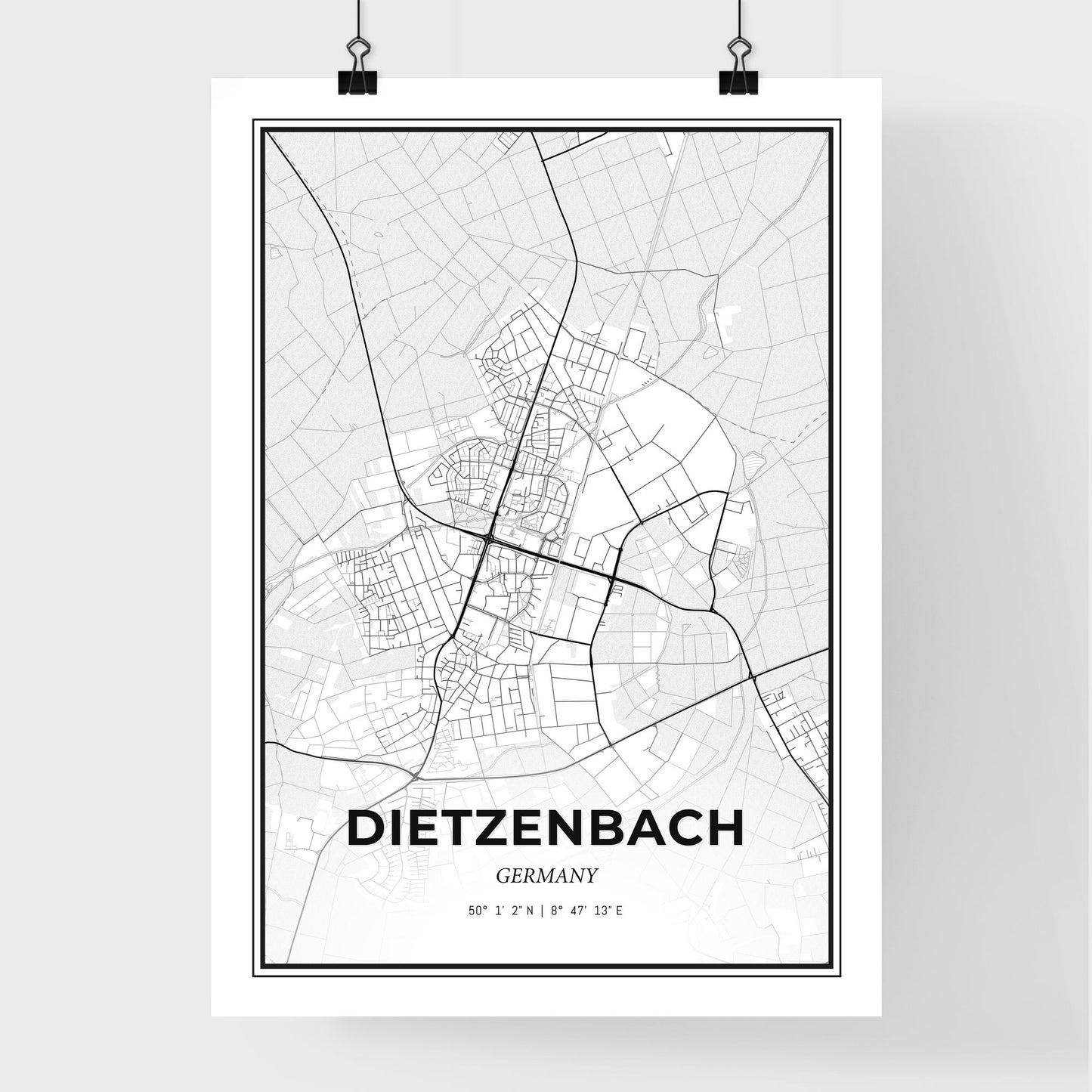 Dietzenbach Germany - Premium City Map Poster