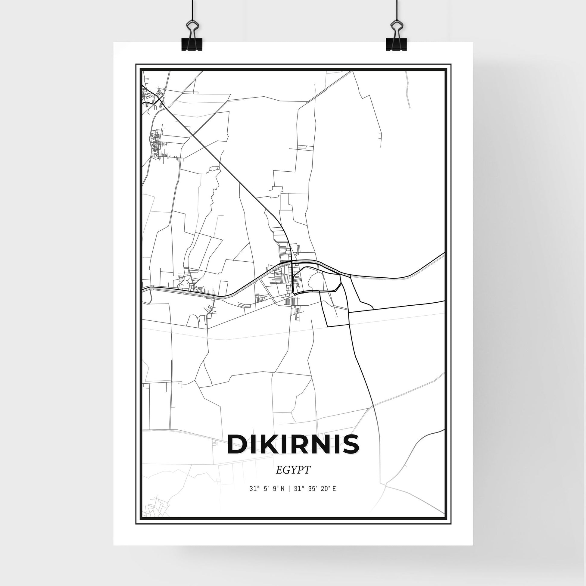 Dikirnis Egypt - Premium City Map Poster