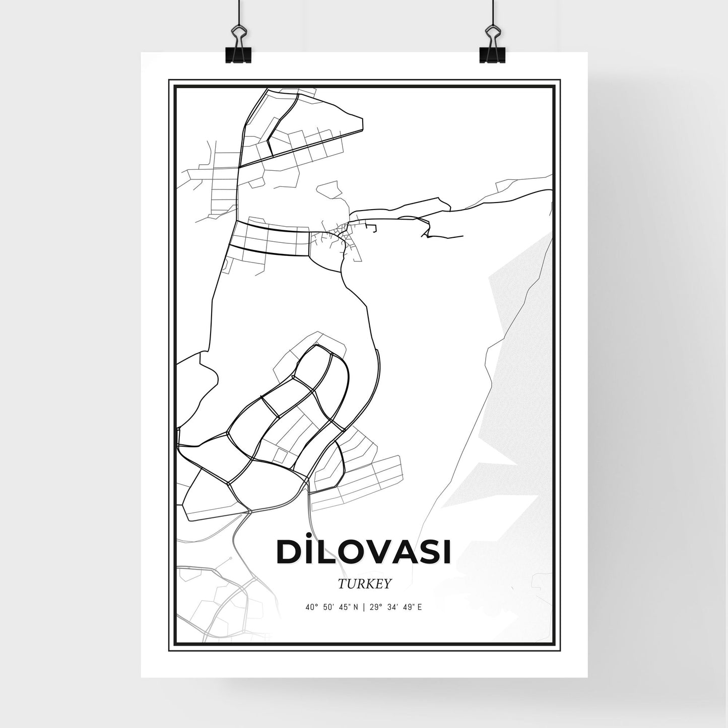 Dilovası Turkey - Premium City Map Poster