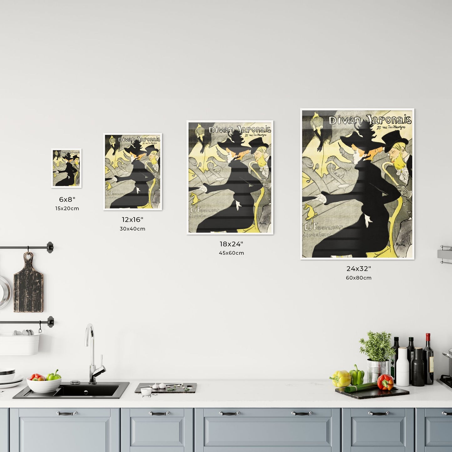 Divan Japonais – Henri de Toulouse-Lautrec Size Chart