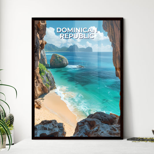 Vibrant Painting Depicting a Dominican Repub - Framed Art Print