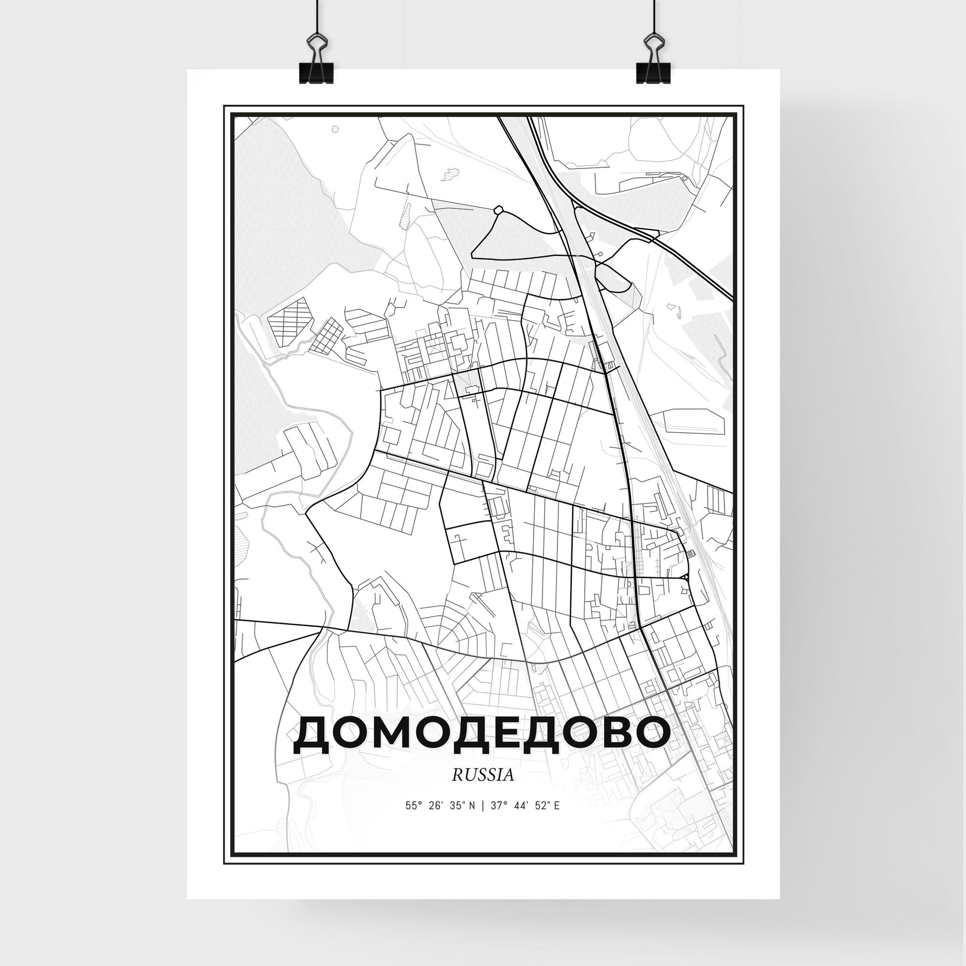 Domodedovo Russia - Premium City Map Poster