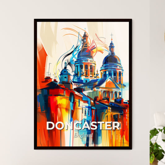 Vibrant Doncaster, England - A Colorful Painting Of A Building