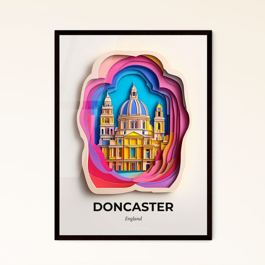 Vivid Doncaster, England - a paper cut of a building with a dome