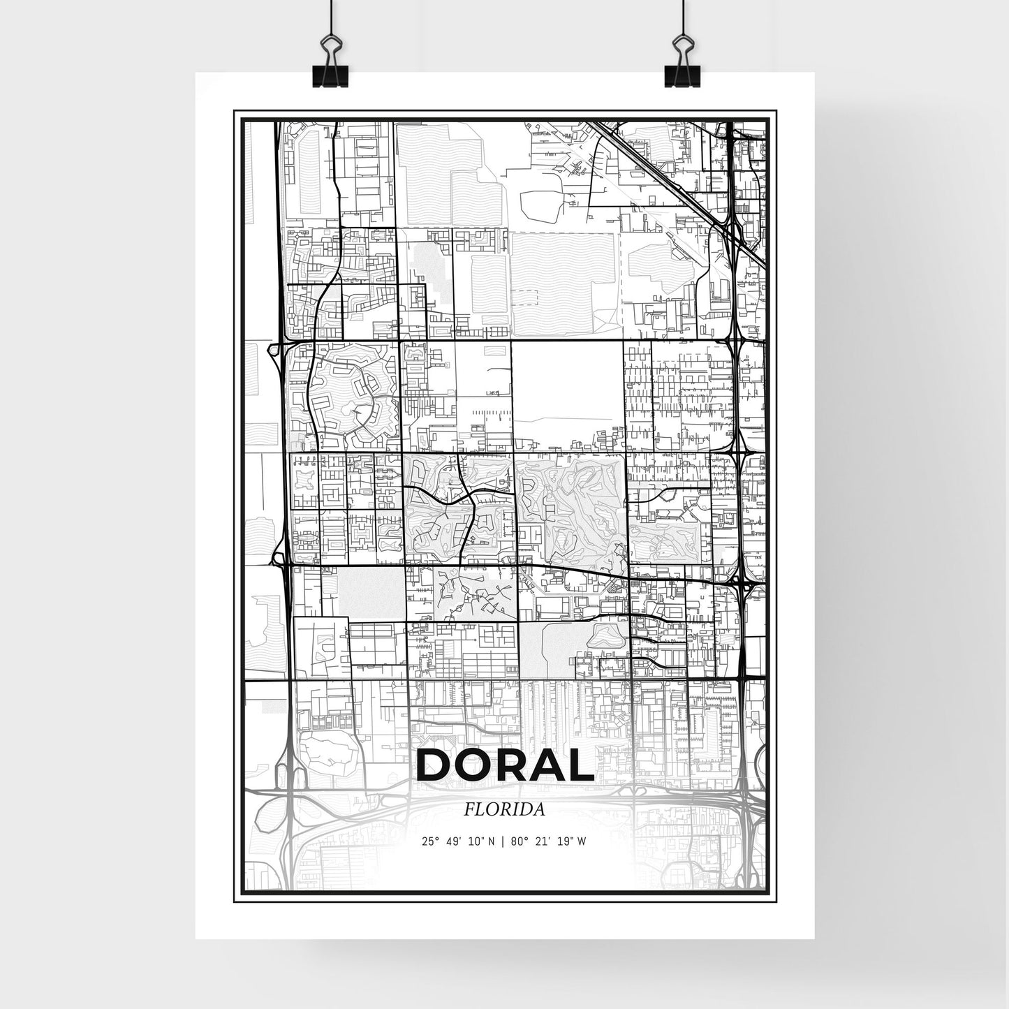 Doral Florida - Premium City Map Poster