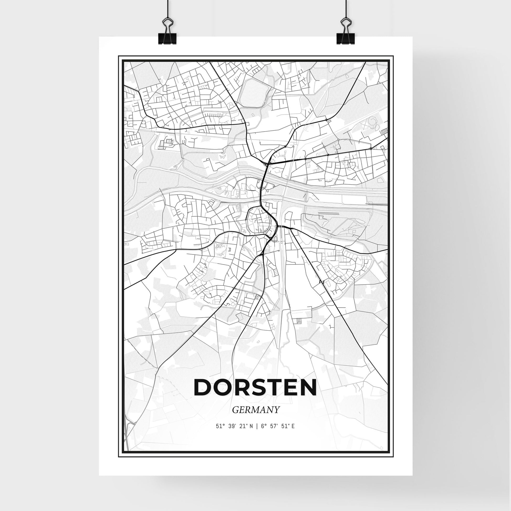 Dorsten Germany - Premium City Map Poster