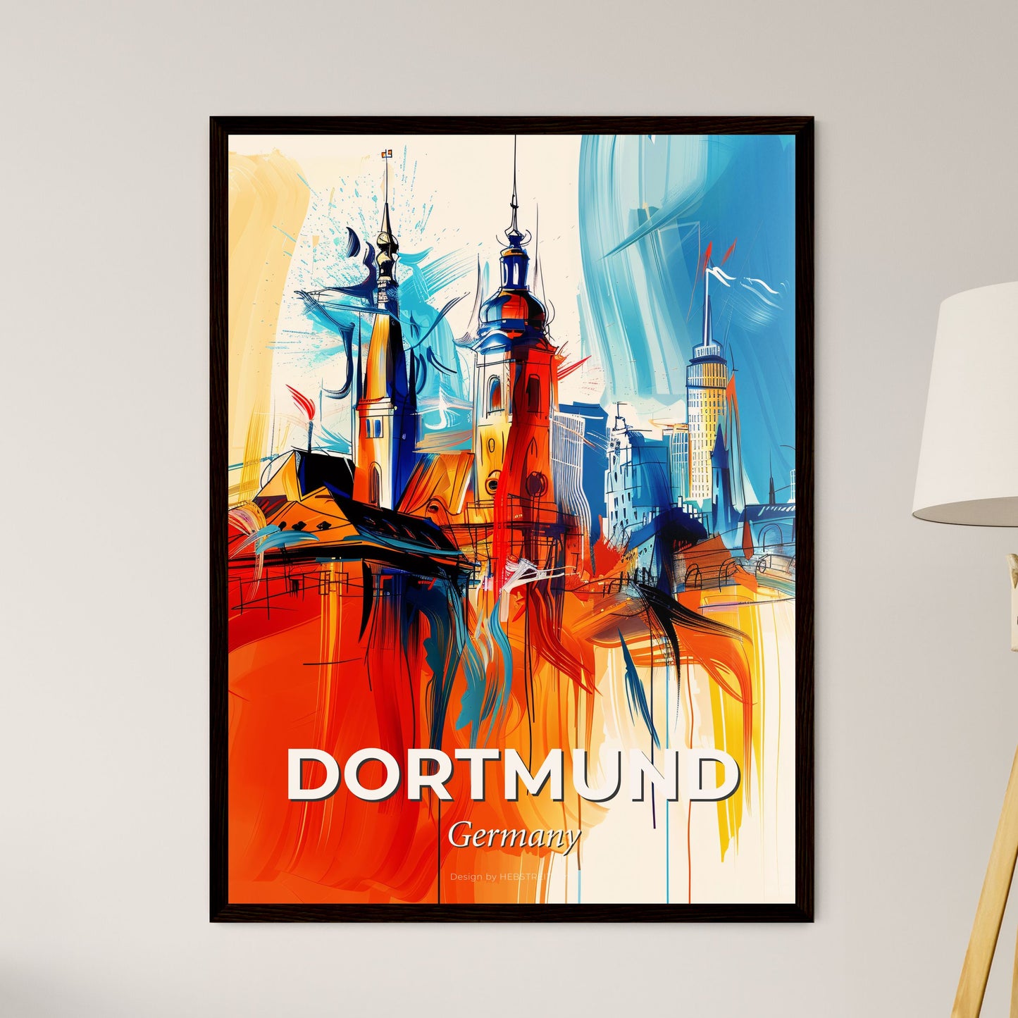 Vibrant Dortmund, Germany - A Painting Of A City