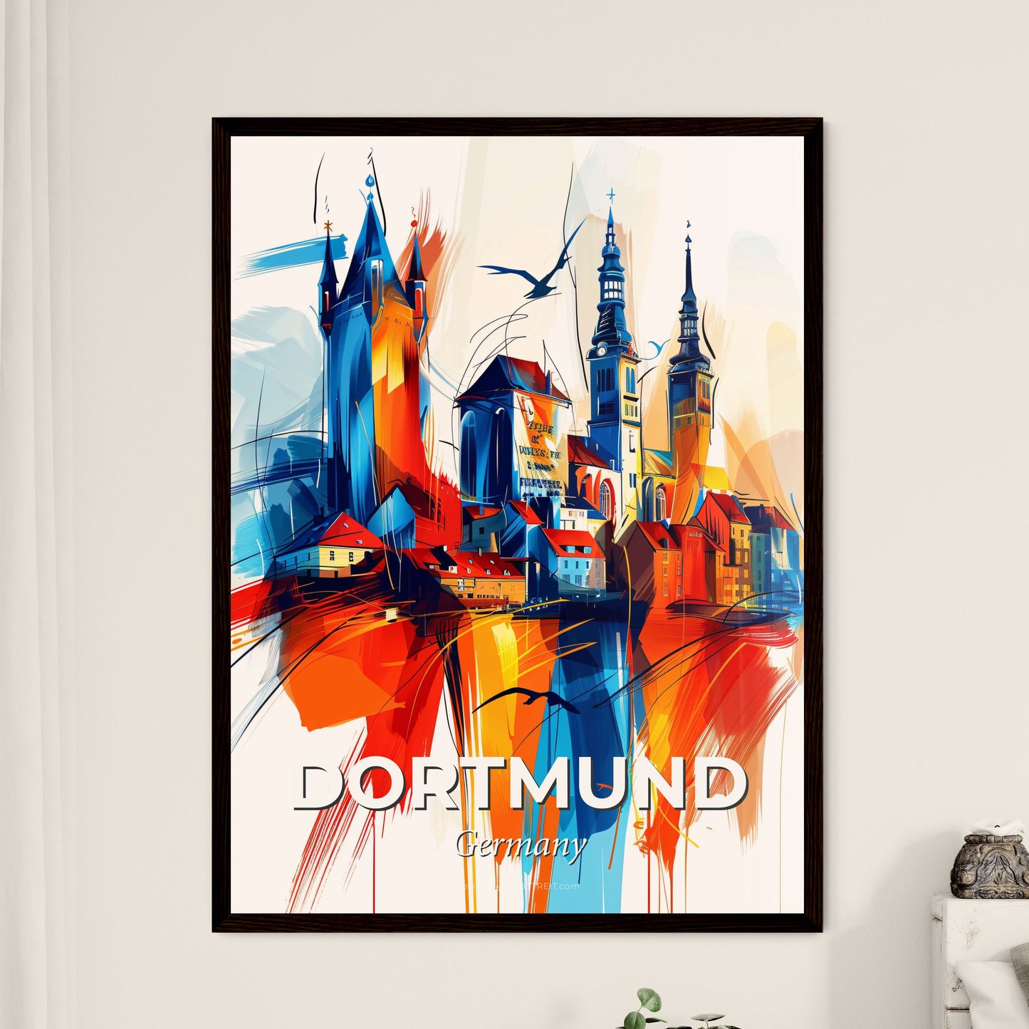 Vibrant Dortmund, Germany - A Painting Of A City