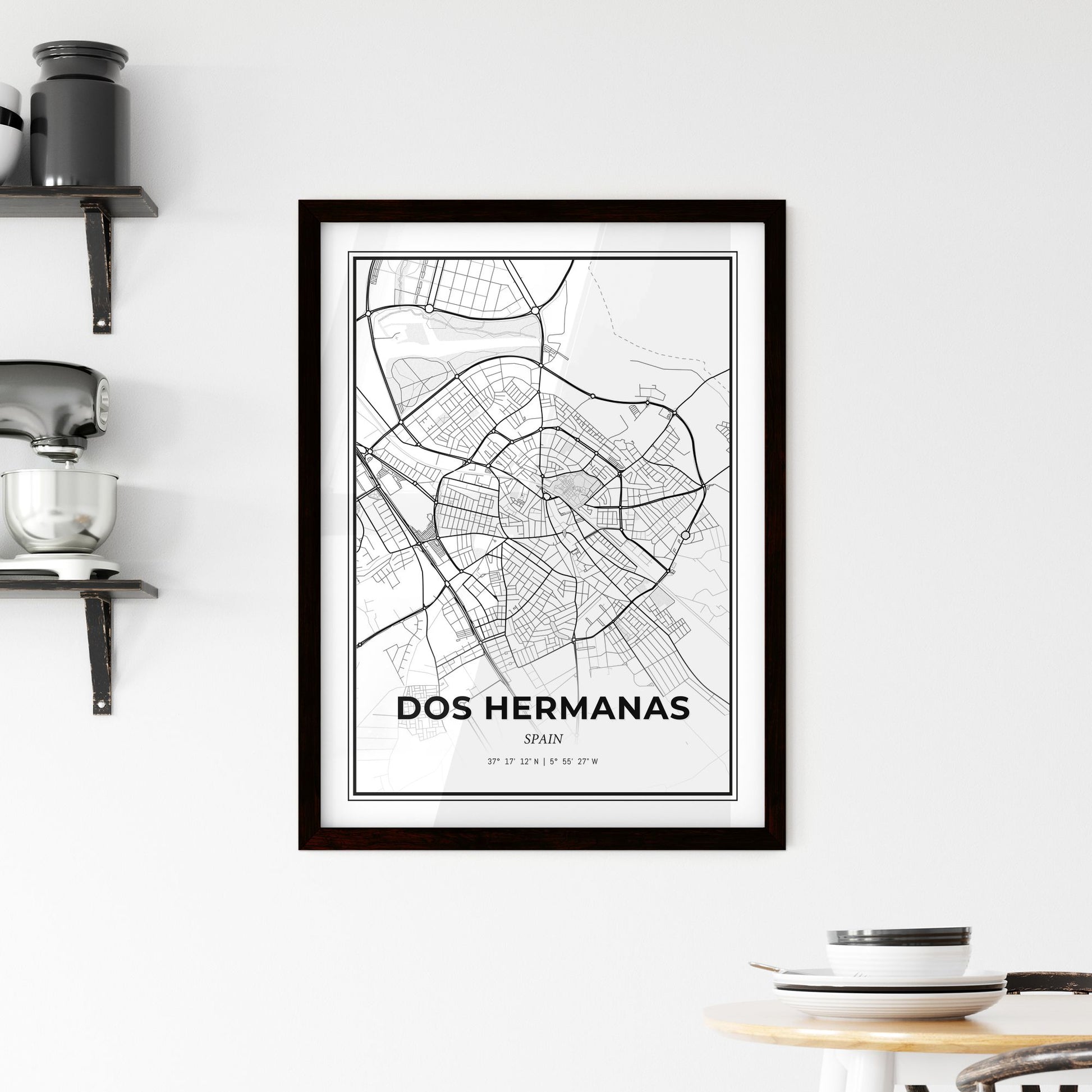 Dos Hermanas Spain - Minimal City Map