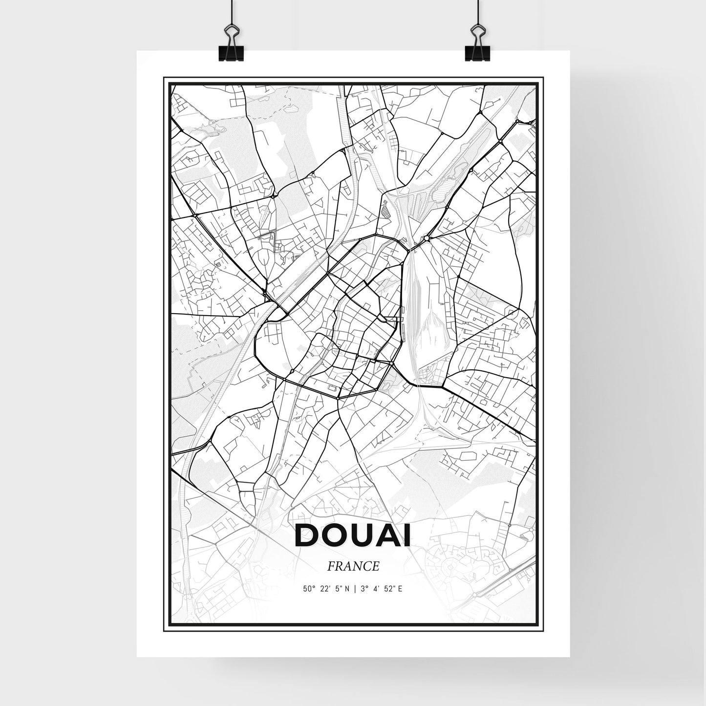 Douai France - Premium City Map Poster