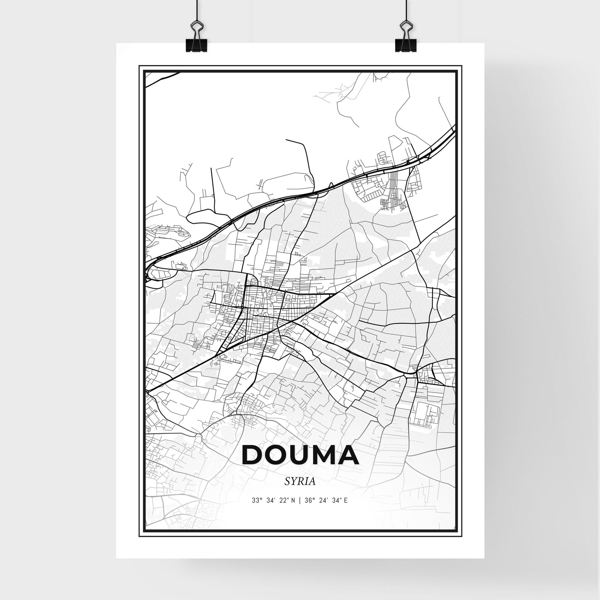 Douma Syria - Premium City Map Poster