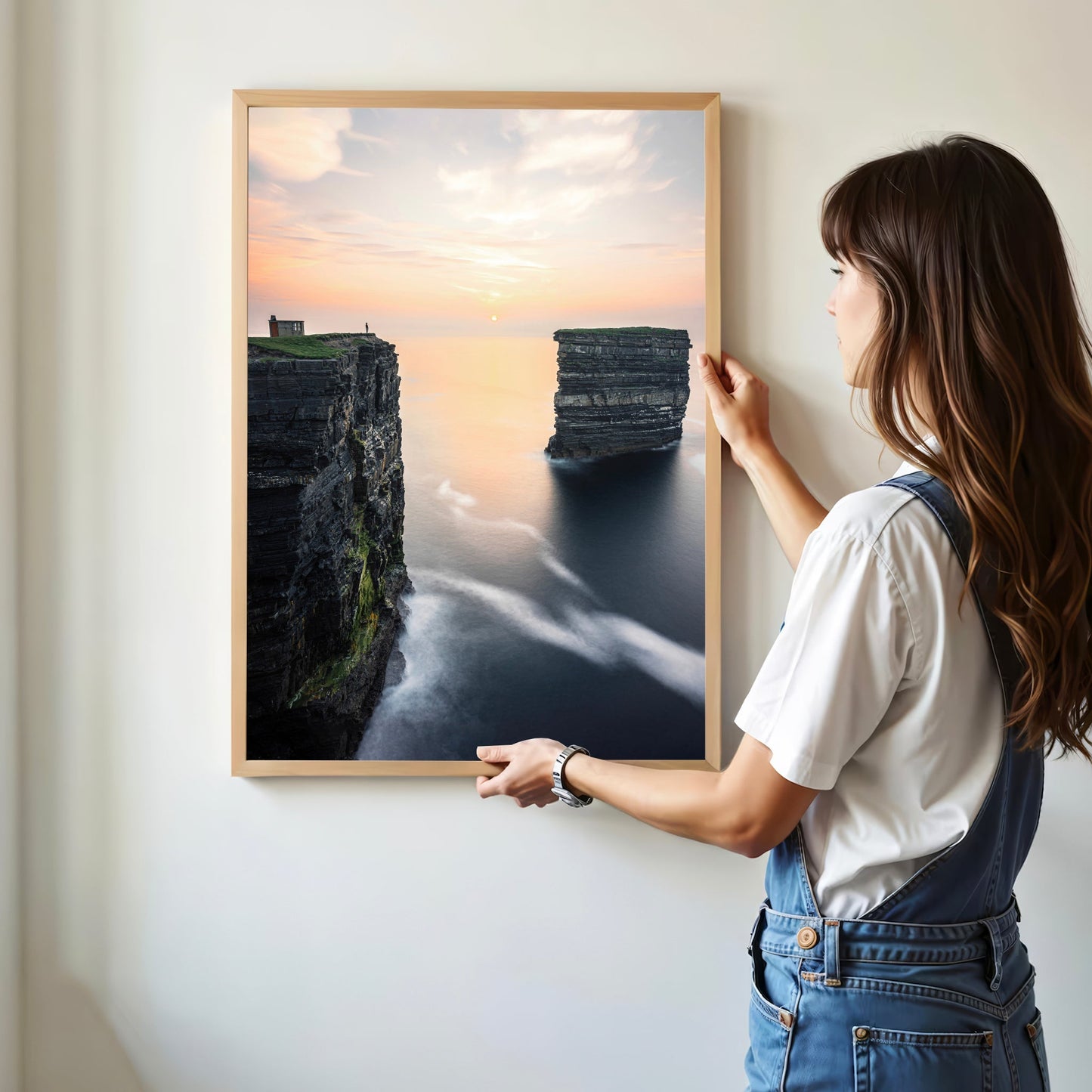 Downpatrick Head Sunset Print – Irish Coastal Wall Art