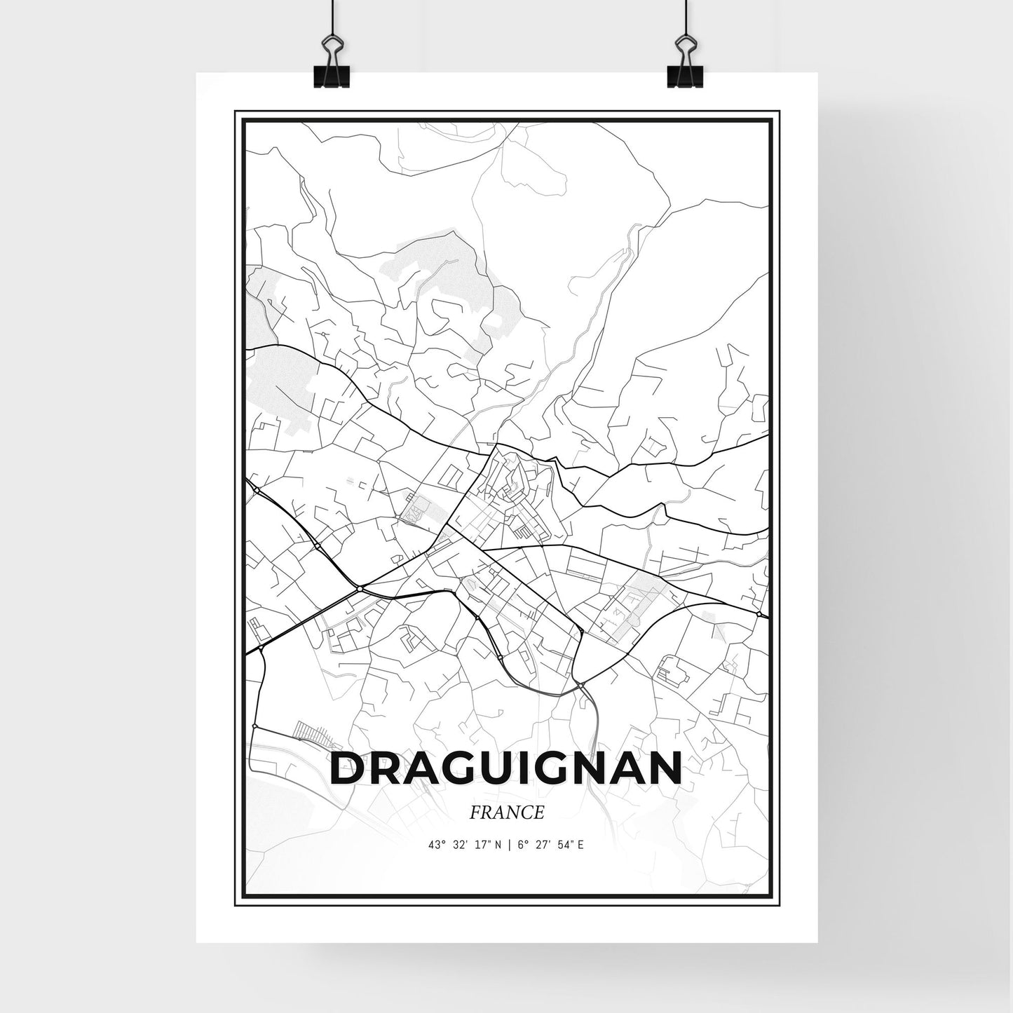 Draguignan France - Premium City Map Poster