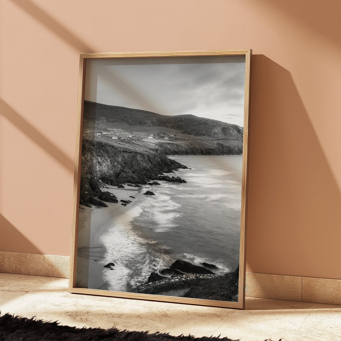 Coumeenoole Beach Black & White Print – Dingle Peninsula Ireland Art