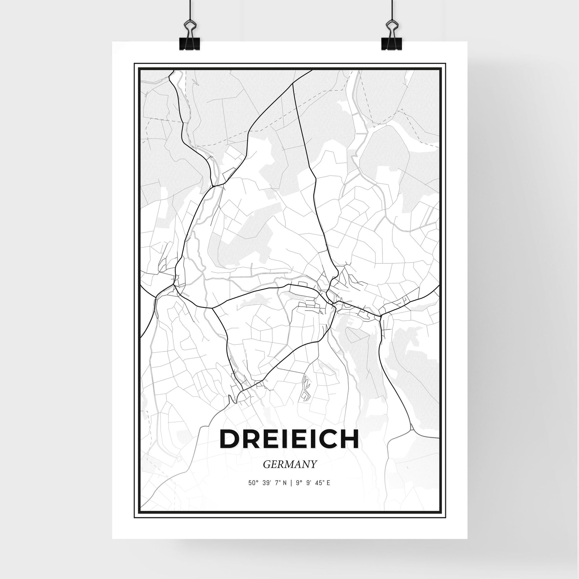 Dreieich Germany - Premium City Map Poster